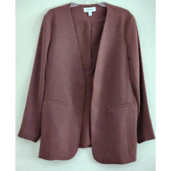 JACKET/SUIT TOP-NORDSTROM-Chocolate Brown-No Buttons-No Collar-Size XL - Picture 1 of 12